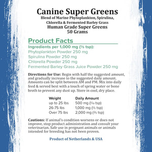 Canine Super Greens - 50 Grams