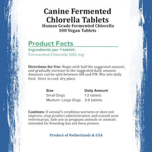 Load image into Gallery viewer, Canine Chlorella Tablets with Human Grade Fermented Chlorella for Dogs