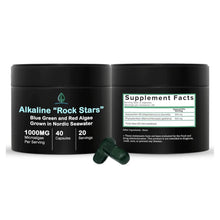 Load image into Gallery viewer, Alkaline Rock Stars Blue Green &amp; Red Algae Supplement - 500mg Capsules